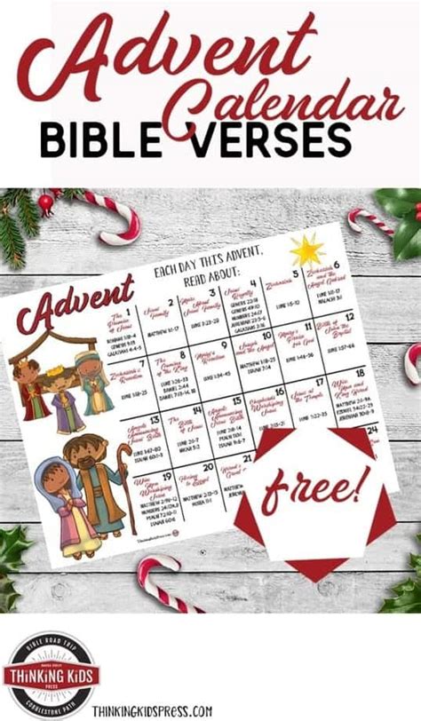 Christmas Advent Calendar With Bible Verses Homeschool Printables For