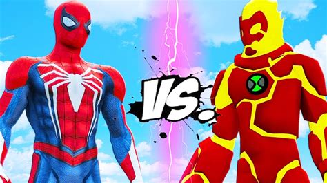Spider Man Vs Heatblast Ben 10 Epic Battle Youtube