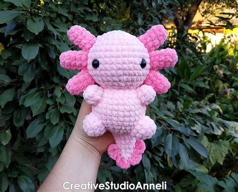Crochet Axolotl Plushie Axolotl Plush Toy Amigurumi Cute Etsy