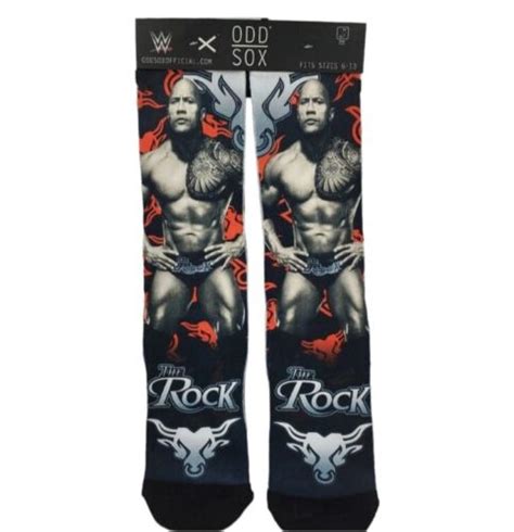 Wwe The Rock Odd Sox Crew Socks Adult Shoe Size 6 13 T Wrestling S12 814673029981 Ebay