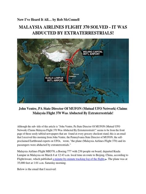 A lot will depend on what type of ticket. Now I've Heard It All! Malaysia Airlines Flight 370 Was ...