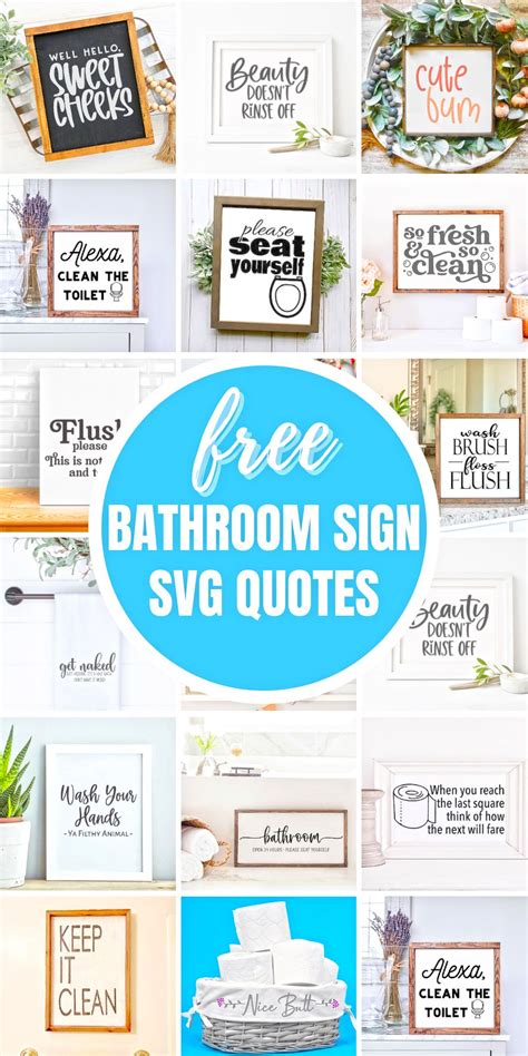 Grab This List Of Free Bathroom Sign SVGs And Make A Cute Sign For Your