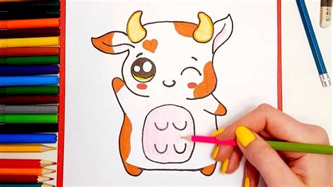 Aprende A Dibujar Una Vaca Kawaii Fácil How To Draw A Cute Cow Easy 2