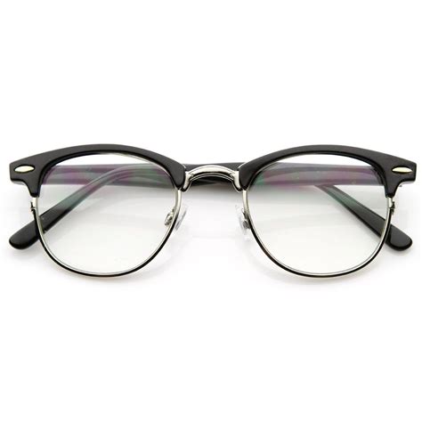 Vintage Half Frame Semi Rimless Horn Rimmed Style Classic Optical Rx Sunglasses Half Frame