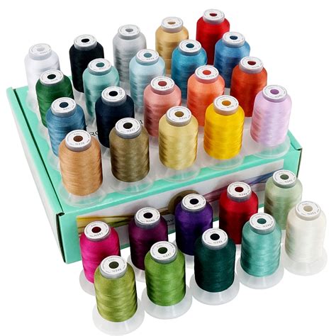 buy new brothread 30 new janome colours polyester machine embroidery thread kit 500m each spool