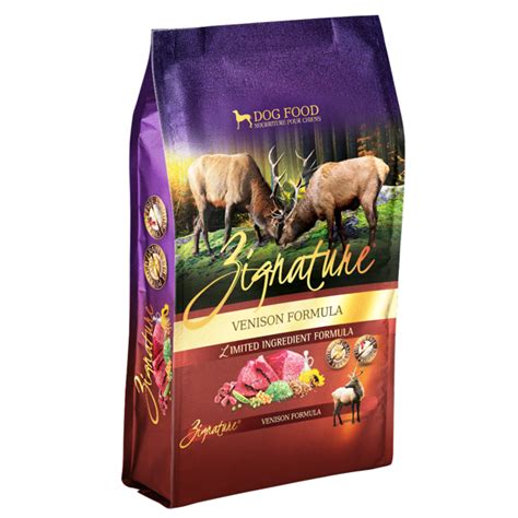 The dog eats less of the food for the same amount of nutrients, which may be a good choice for overweight dogs. Zignature Grain-Free Venison Formula Dry Dog Food, 27 lb - Walmart.com - Walmart.com
