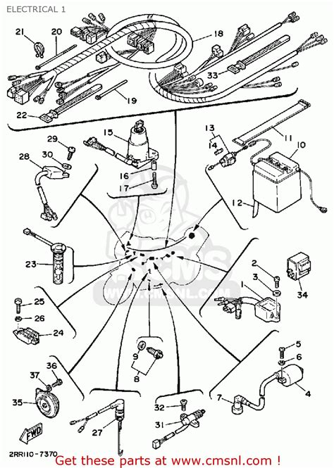 334 316 просмотров • 9 нояб. Yamaha Ysr50t 1987 Electrical 1 - schematic partsfiche
