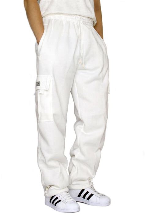 Dream Usa Heavyweight Cargo Sweatpants White Large