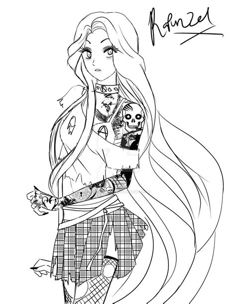 Punk Disney Coloring Pages Coloring Pages