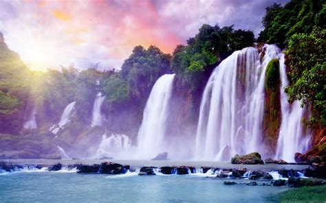 Tropical Waterfall Macbook Air Wallpaper Download Allmacwallpaper