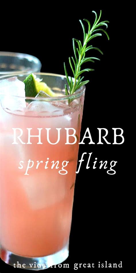 Rhubarb Spring Fling Rum Cocktail Simple Syrup Cocktails Cocktail Syrups Rum Cocktail