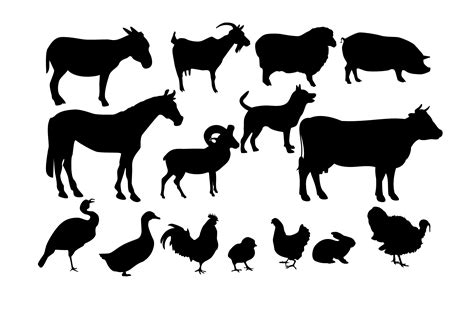 Pin By Laurie Brownlee On La Ferme Animal Silhouette Animal Clipart