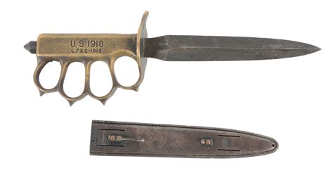 Lot Detail Us Wwi M1918 Lfandc Trench Knife And Original Sheath