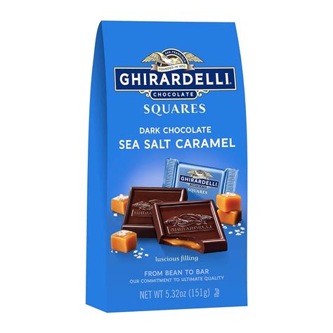 Amazon Com Ghirardelli Dark And Caramel Sea Salt Chocolate Squares Bag