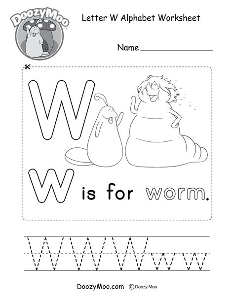 Letter w worksheets, letter w coloring pages, and letter w crafts for the preschool homeschool. Cute Uppercase Letter W Coloring Page (Free Printable ...