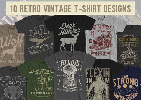 We very often draw different people, but rarely draw clothes. 10 Retro Vintage T-Shirt Designs ~ Graphics ~ Creative Market