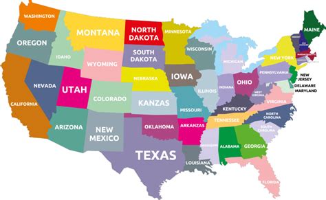 usa karte bundesstaaten und städte