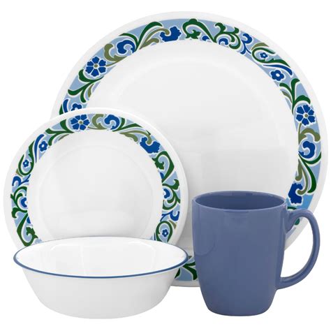 It is made of vitrelle, a tempered glass product consisting of two beside above, how long do corelle dishes last? Corelle Livingware Serenity 16-Piece Dinnerware Set - Home ...