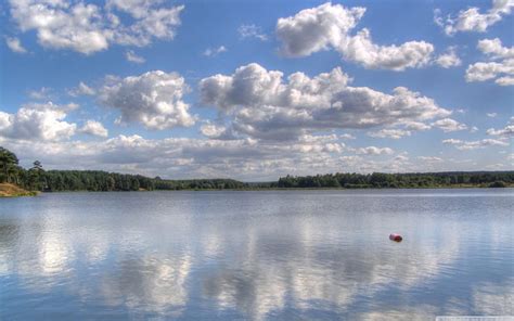 720p Free Download Sky Reflection On Lake Forest Trees Sky Clouds