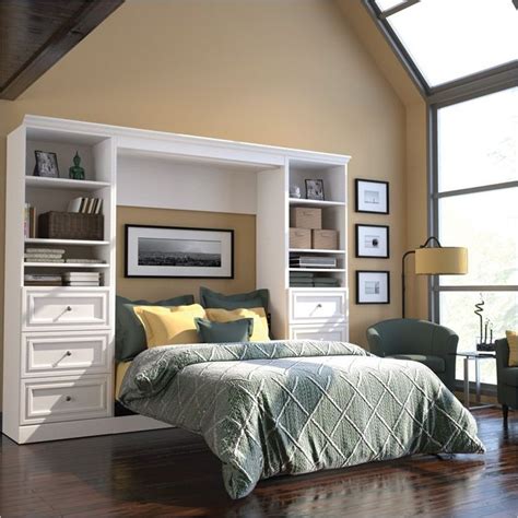 Boasting simplicity at its best, the sydney bedroom range is 100% solid pine wood that fuses traditional style with a hint of rustic charm. Bestar Versatile 109'' Full Wall Bed with 2 Piece 6-Drawer ...