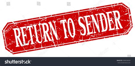 Postal service within a reasonable amount of time. Return To Sender Red Square Vintage Grunge Isolated Sign ...