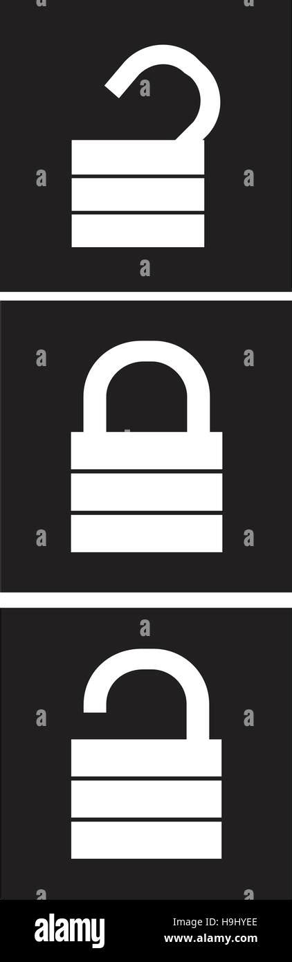 Lock Unlock Icons Stock Vector Image And Art Alamy