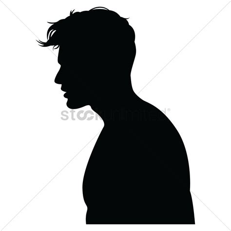 Side View Of A Silhouette Man Vector Image 1332939 Stockunlimited