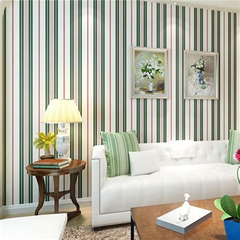 Mediterranean Style Modern Minimalist Stripe 3d Wallpaper Childrens