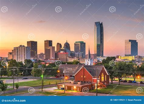 Oklahoma City Oklahoma Usa Skyline Editorial Photo Image Of