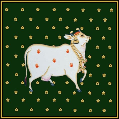 Pichwai Painting Of Cows Beautiful Hand Painted On Cloth Etsy