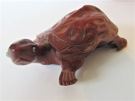 Chineseasian Hand Carved Wood Tortoise Turtle Sculpture With Etsy