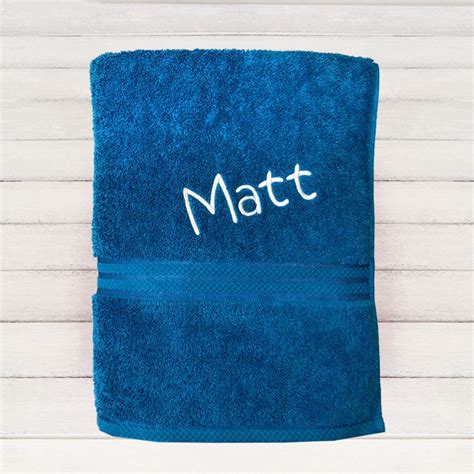 Bath Towel With Name Embroidery Central