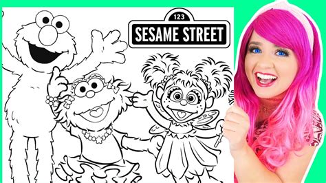 Coloring Sesame Street Elmo Abby Zoe Coloring Pages Crayola