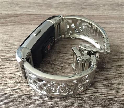 Silver Metal Fitbit Charge 5 Band Women Style Fitbit Charge 5 Etsy