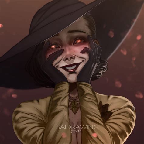 When you see the tall vampire lady. Lady Dimitrescu Smiling face | Lady Dimitrescu in 2021 ...