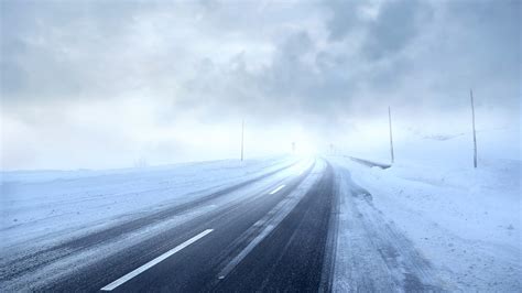 Morning Fog Road Snow Winter Wallpaper 1920x1080 Full Hd
