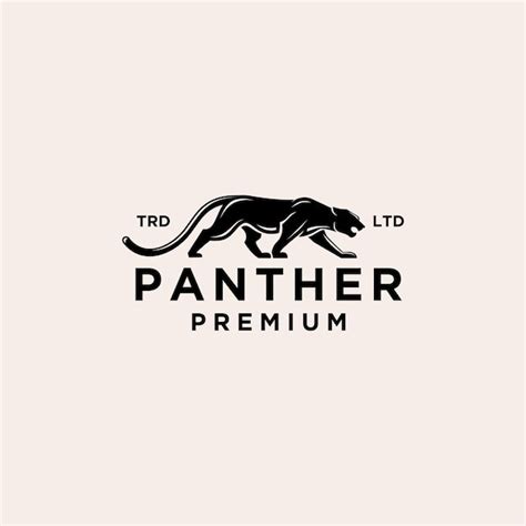 Premium Vector Panther Vintage Logo Icon Illustration