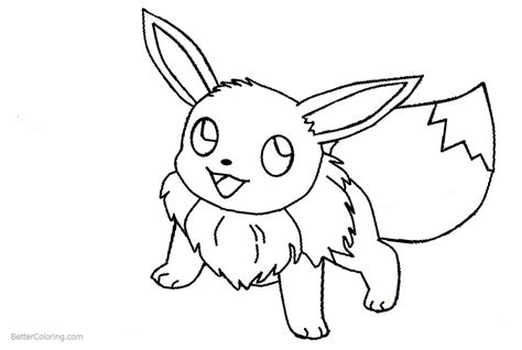Eevee Coloring Pages from Pokemon - Free Printable Coloring Pages