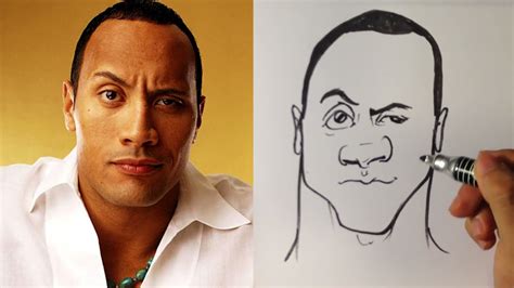 How To Caricature The Rock Easy Pictures To Draw Youtube