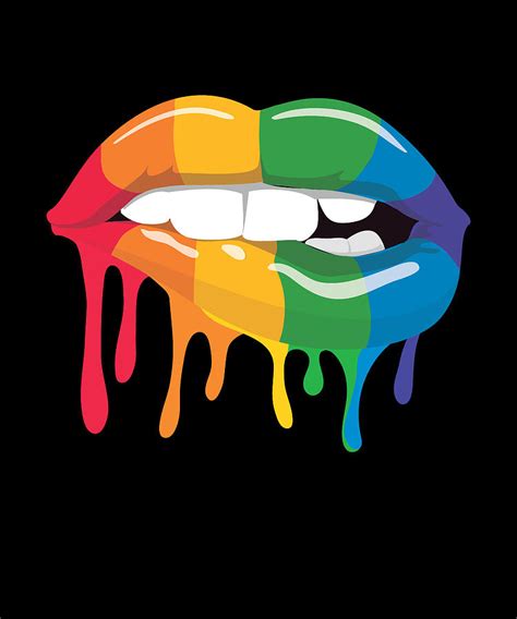 rainbow lips lgbt pride equality t digital art by philip anders pixels