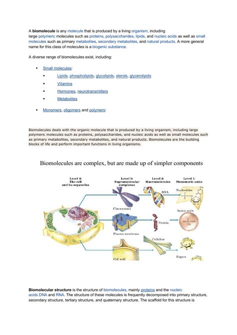 Bio Molecule Biomolecular Structure Biomolecules