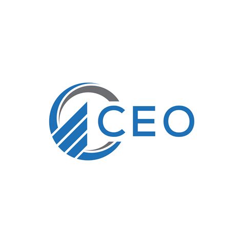 Ceo Plano Contabilidad Logo Diseño En Blanco Antecedentes Ceo Creativo