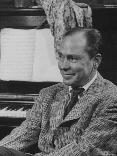 Johnny Mercer Smiling At The Piano During The Lil Abner Rehearsal