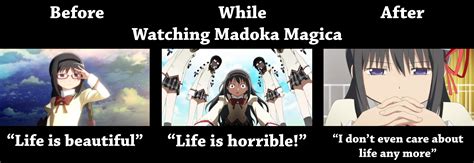 Before Madoka While And After Madoka Puella Magi Madoka Magica