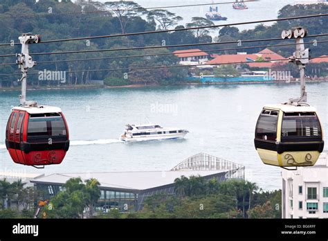 Cable Car Sentosa Island Singapore Stock Photo Alamy