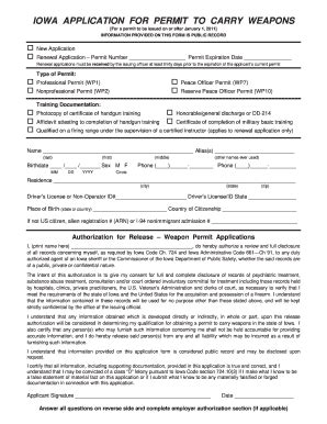 For plumbing and mechanical contractors, this also includes the associated contractor registration with the iowa division of labor. Application For Permit To Carry Iowa - Fill Online, Printable, Fillable, Blank | pdfFiller
