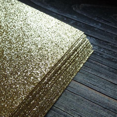 Gold Glitter Cardstock Paper Metallic Gold Cardstock For Etsy