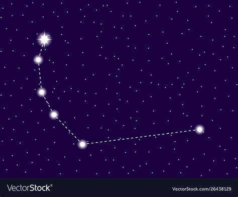 Corona Australis Constellation Starry Night Sky Vector Image