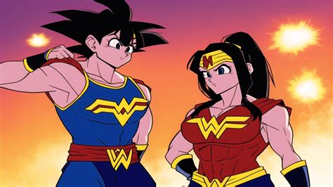 Goku Teams With Wonder Woman Youtube