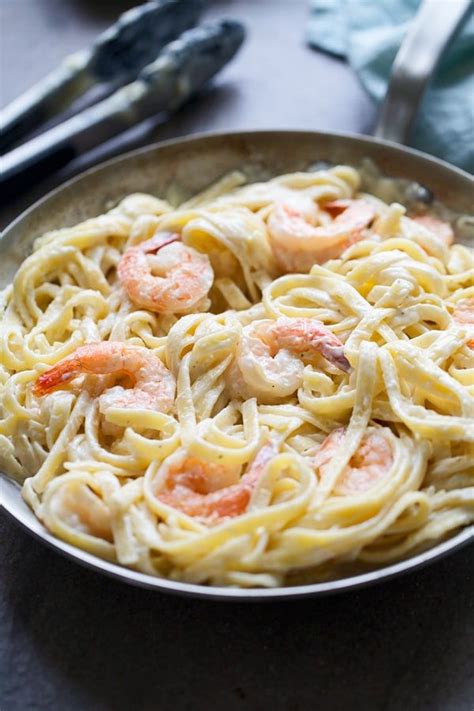 Add chicken broth, cream, and uncooked pasta to pan and stir. 5-Ingredient Shrimp Alfredo - Cooking for Keeps | Recipe ...